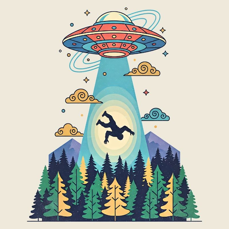Bigfoot Alien Entführung Sasquatch UFO Raumschiff