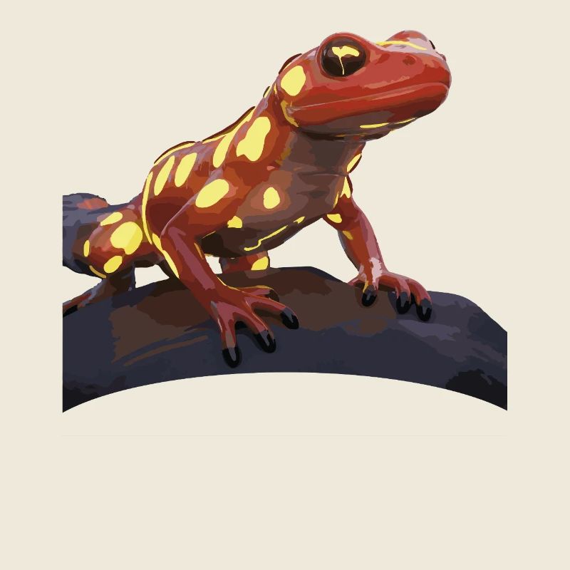 Neon Lizard on Rocks - Colorful Animal Design