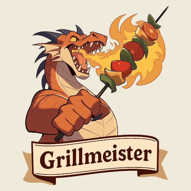 Vegetarischer Grillmeister Drache