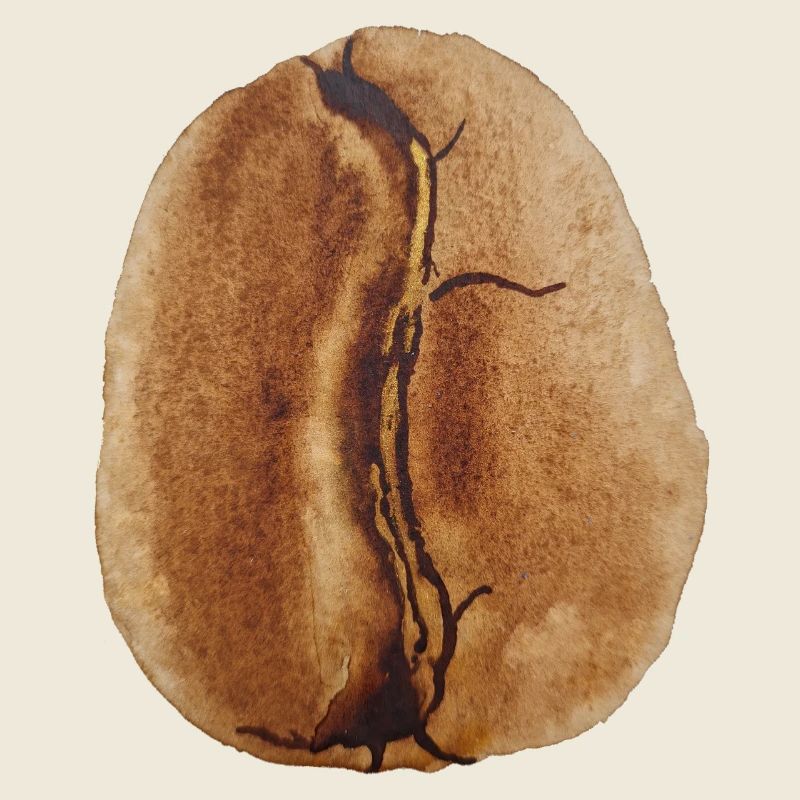 Kaffeebohne Aquarell