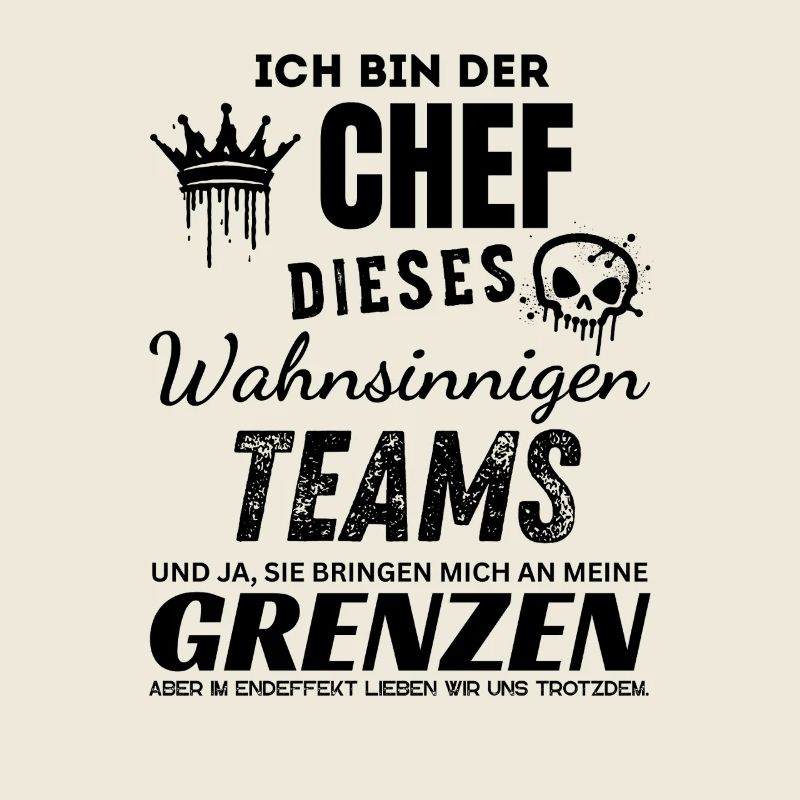 Stolzer Chef des wahnsinnigen Teams Chef Geschenk