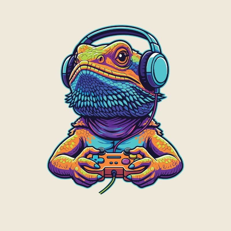 Bearded Dragon Gamer Pogona Controller