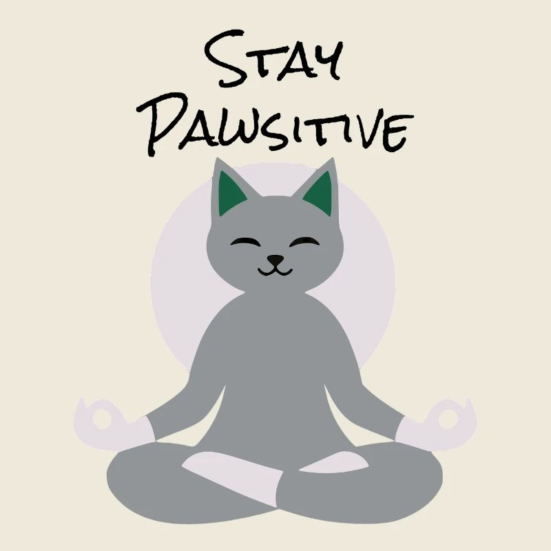 Chat méditant – Calm Zen Kitty Design