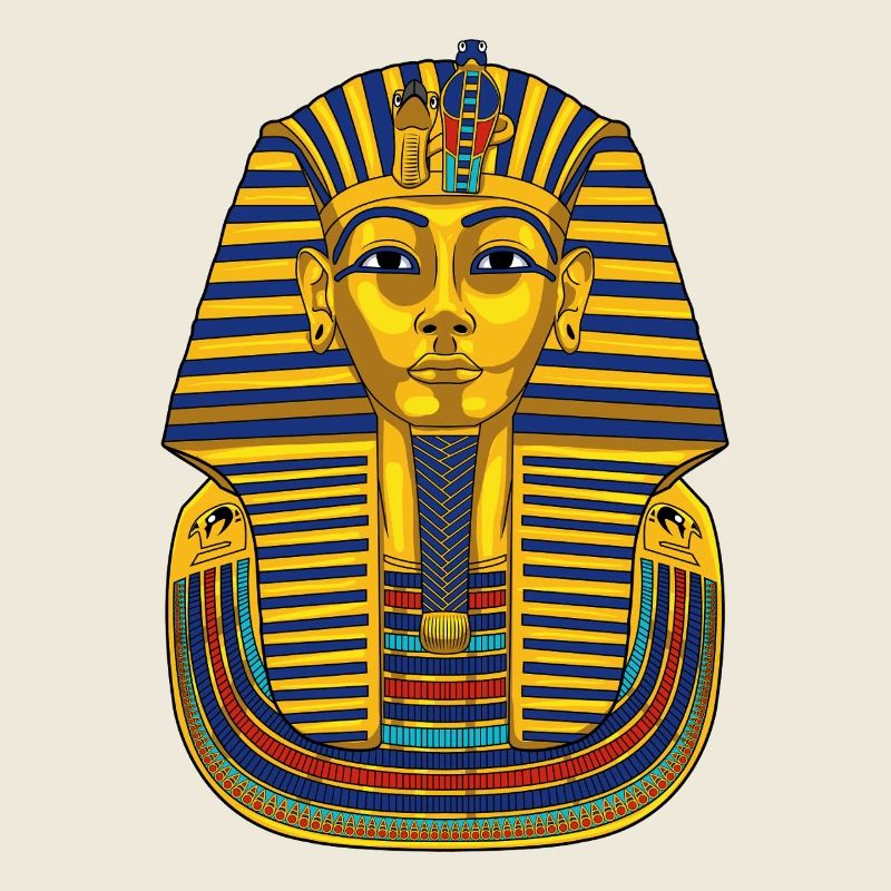 Conception du masque du roi Toufou en or de l’Égypte antique
