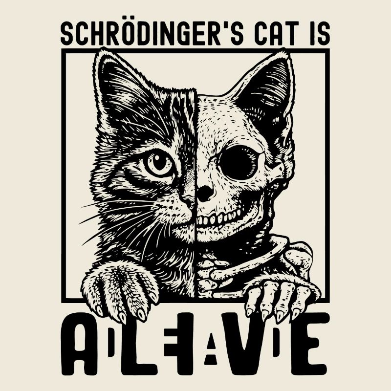 Le chat de Schrödinger vivant et mort