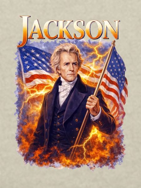 Jacksons Freiheitsheld mit Flagge