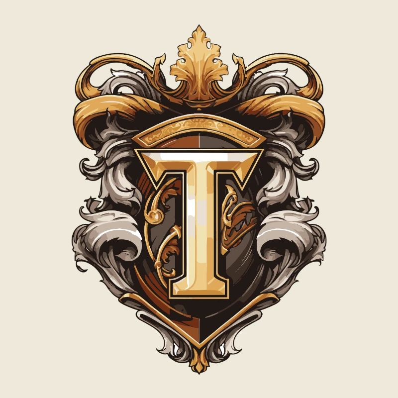 T Buchstabe Name Krone