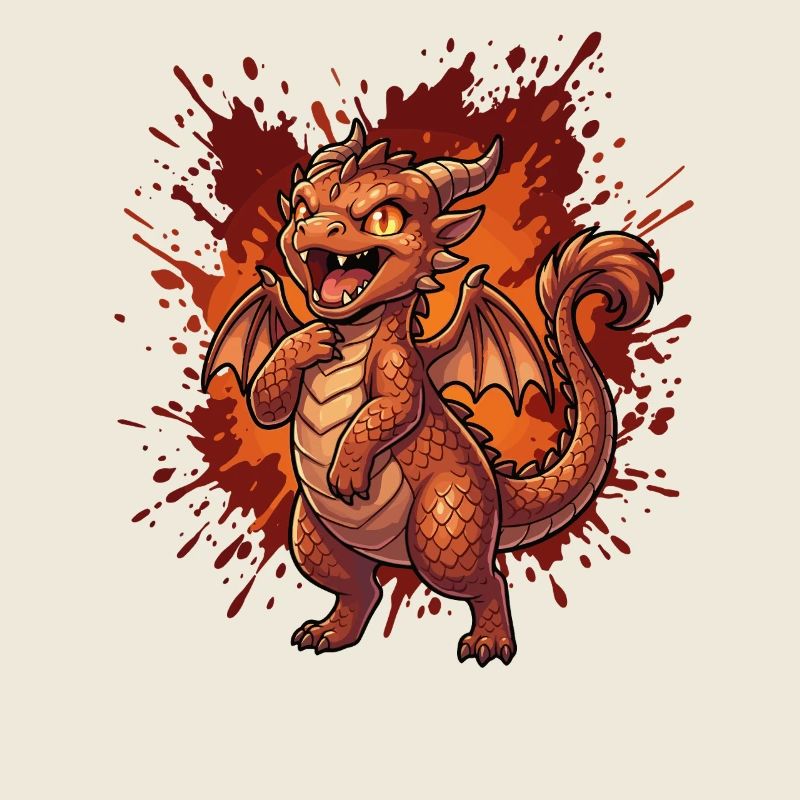Dragon de Feu dans le Vortex de Flammes