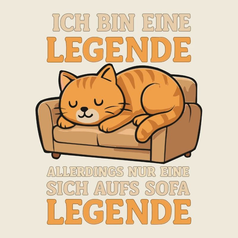 Sofa Legende Katze Lustiger Spruch