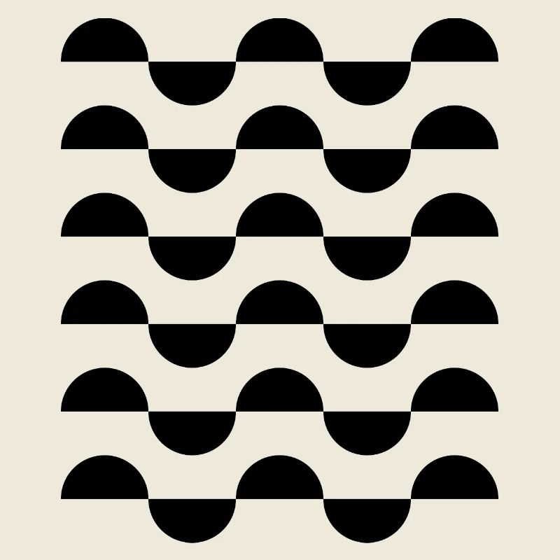 Motif géométrique ondulé en cercles