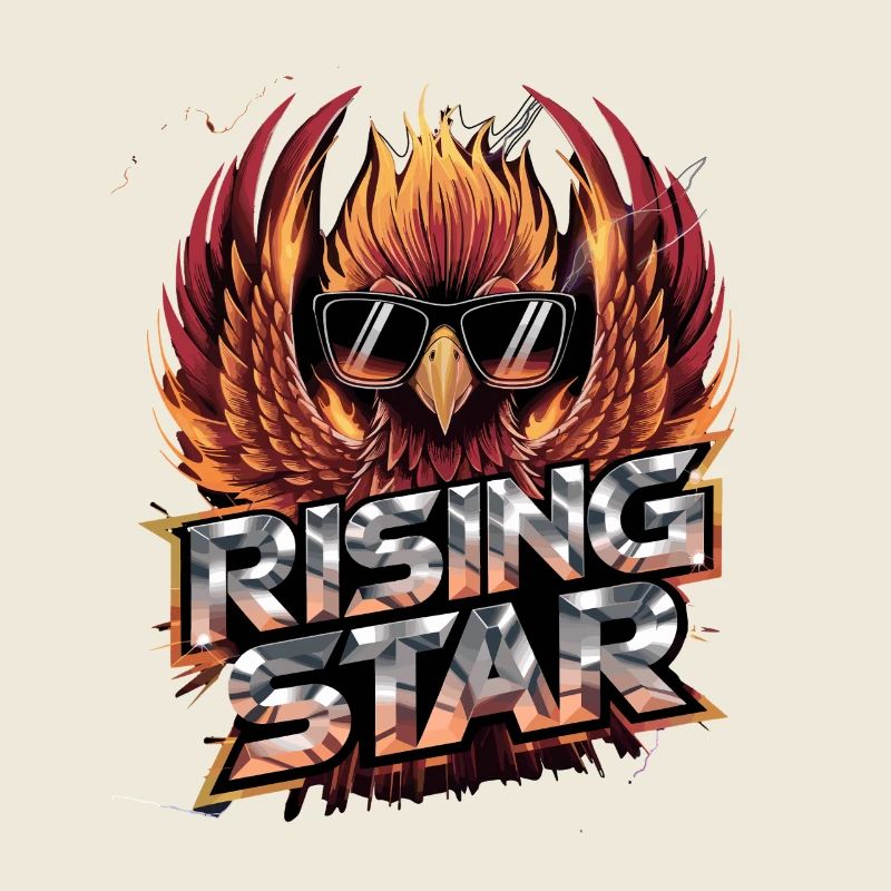 Rising Star Phoenix With Sunglasses Fire Bird