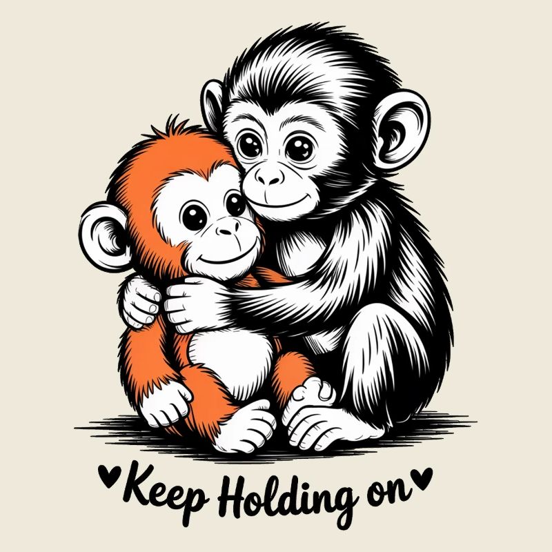 Hugging Monkey Duo