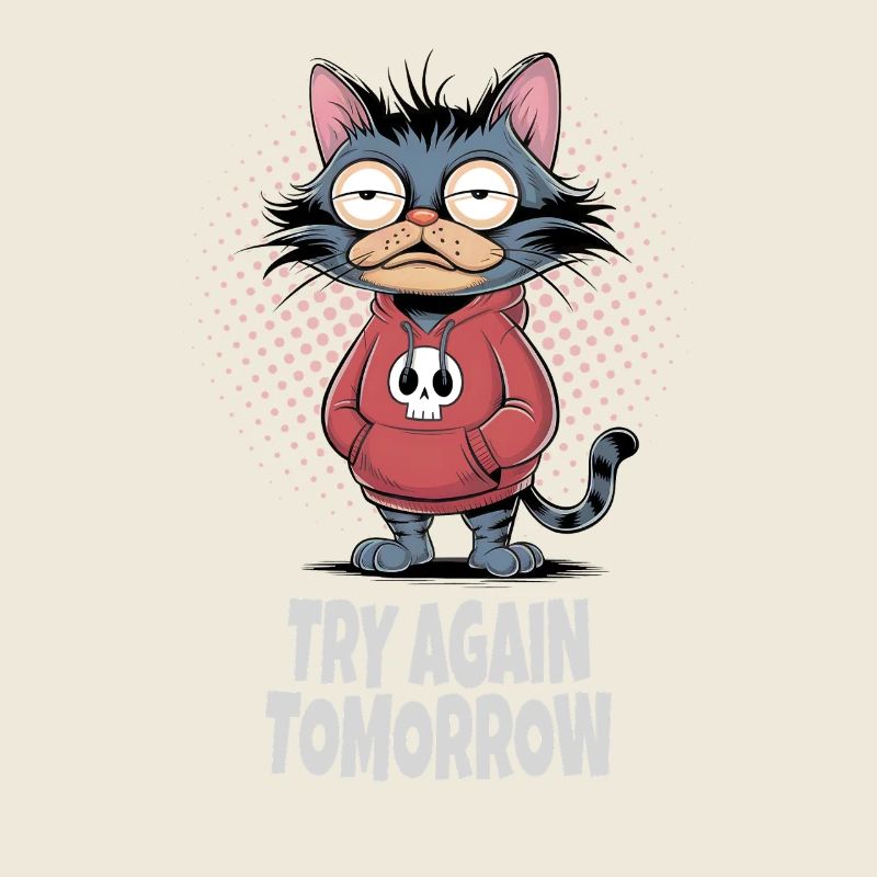 Réessaie demain chat – Drôle de diction de chat