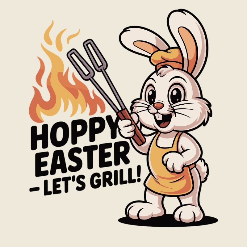 T-shirt sautillant Easter Let’s Grill Ostern BBQ Shirt