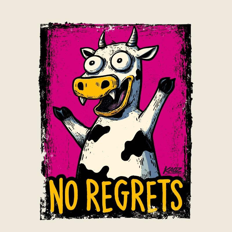 Pas de regrets Cow Pop Art