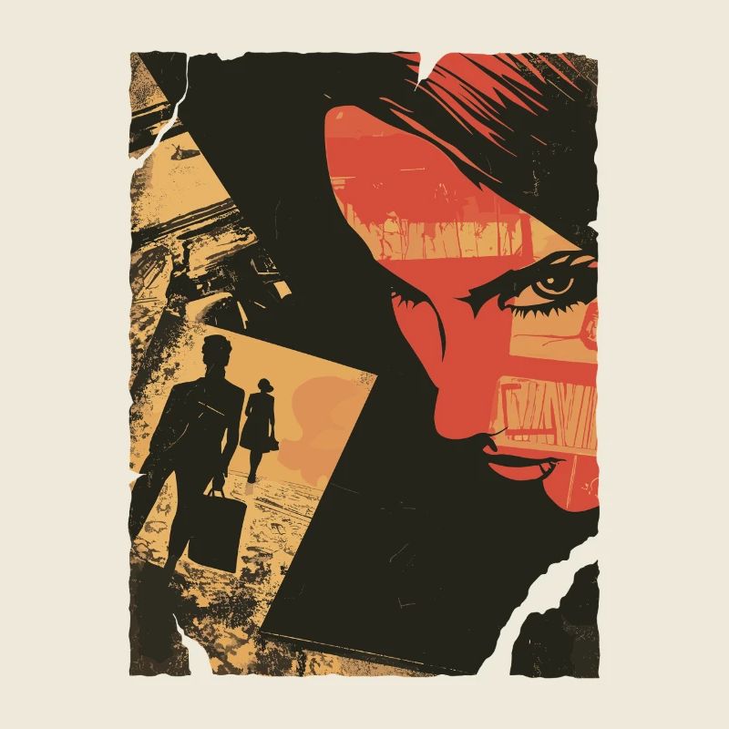 Noir Collage Portrait