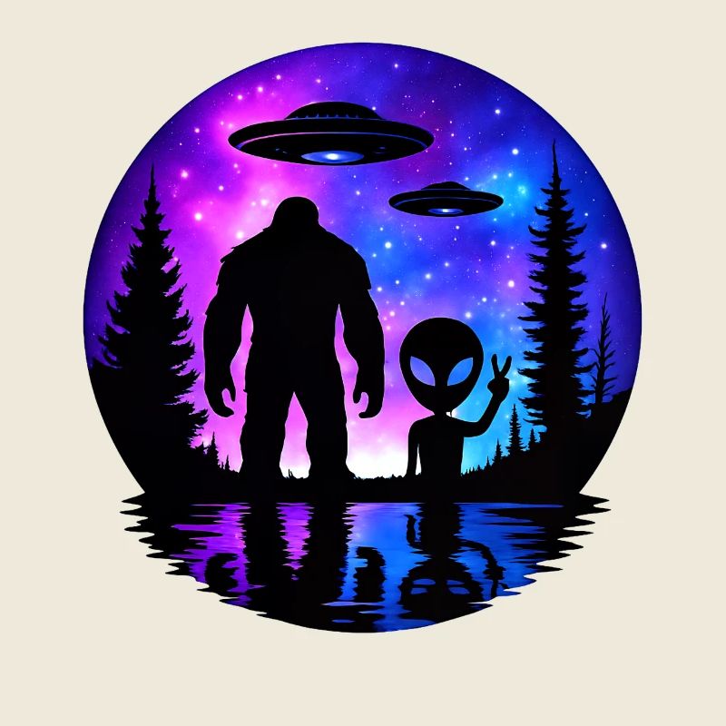 Alien Bigfoot UFO Sasquatch Believers Raumschiff
