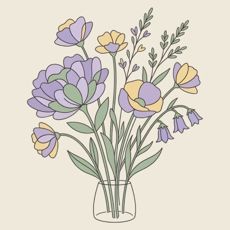 Pastel Blumen Flowers Botanik