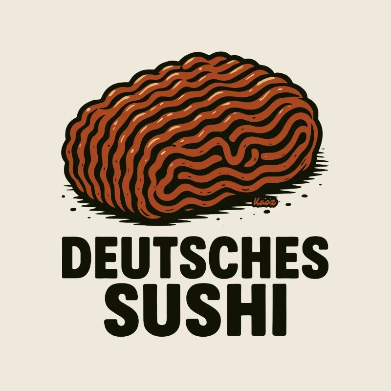 Deutsches Sushi  Hackfleisch Mett 