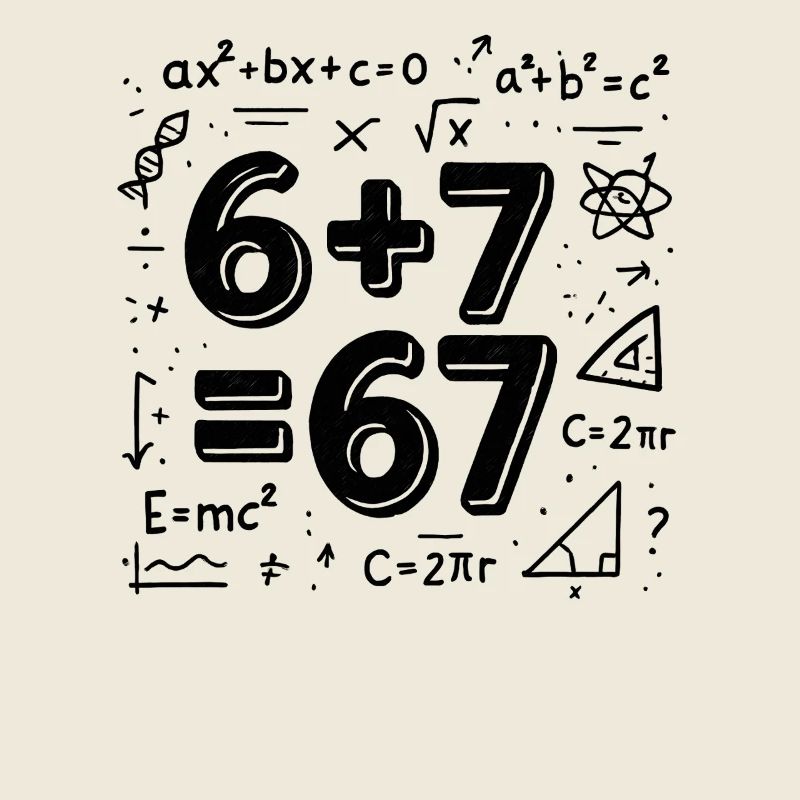 Six Seven 67 Meme 6+7=67 Italian Brainrot Humor