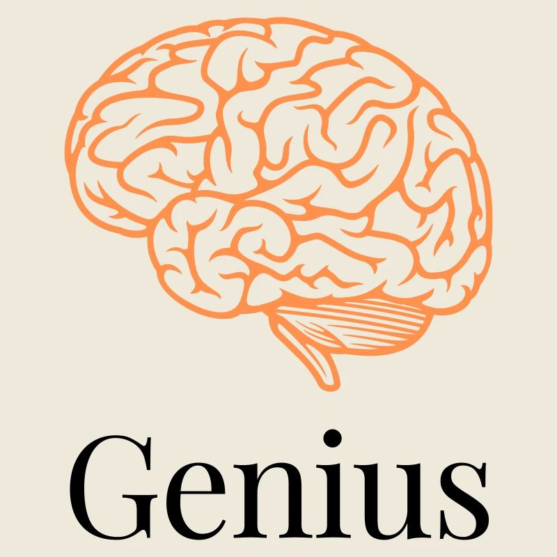 Cerveau en tracés orange