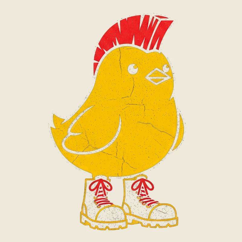 Punk aux chaussures rouges