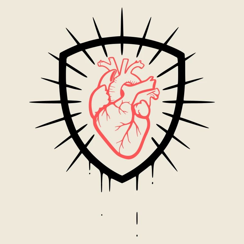 Heart Shield Coat of Arms Colored