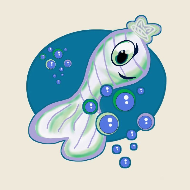 Créatures dessinées de poissons enfants