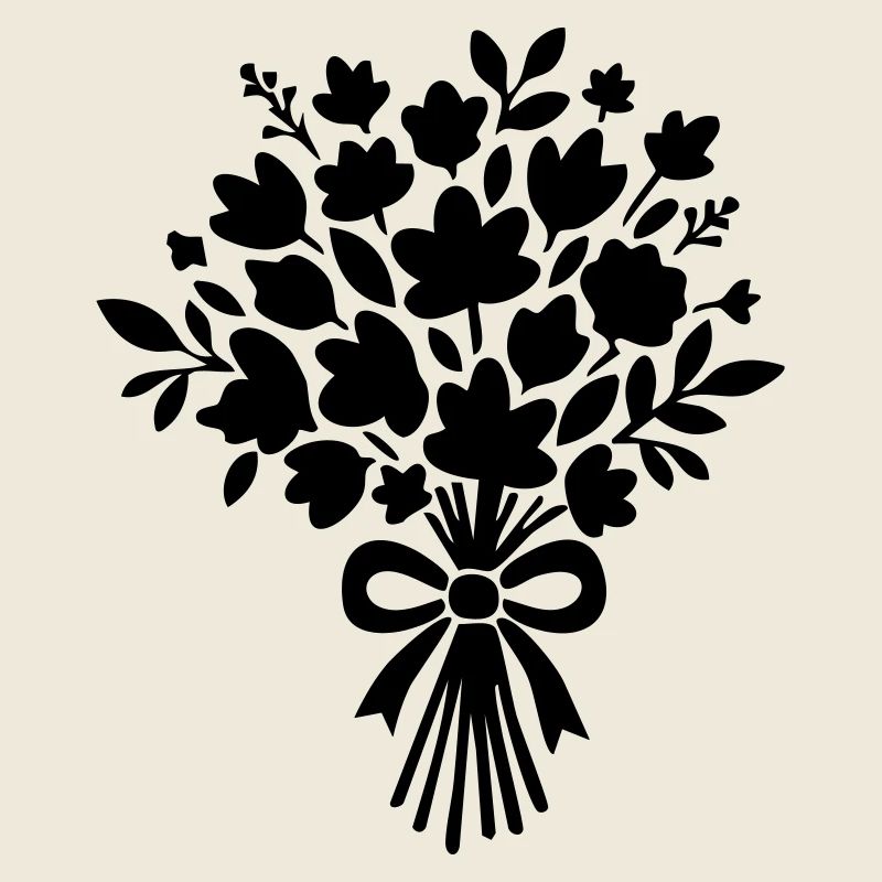 Bouquet de mariée – Design de mariage noir et blanc
