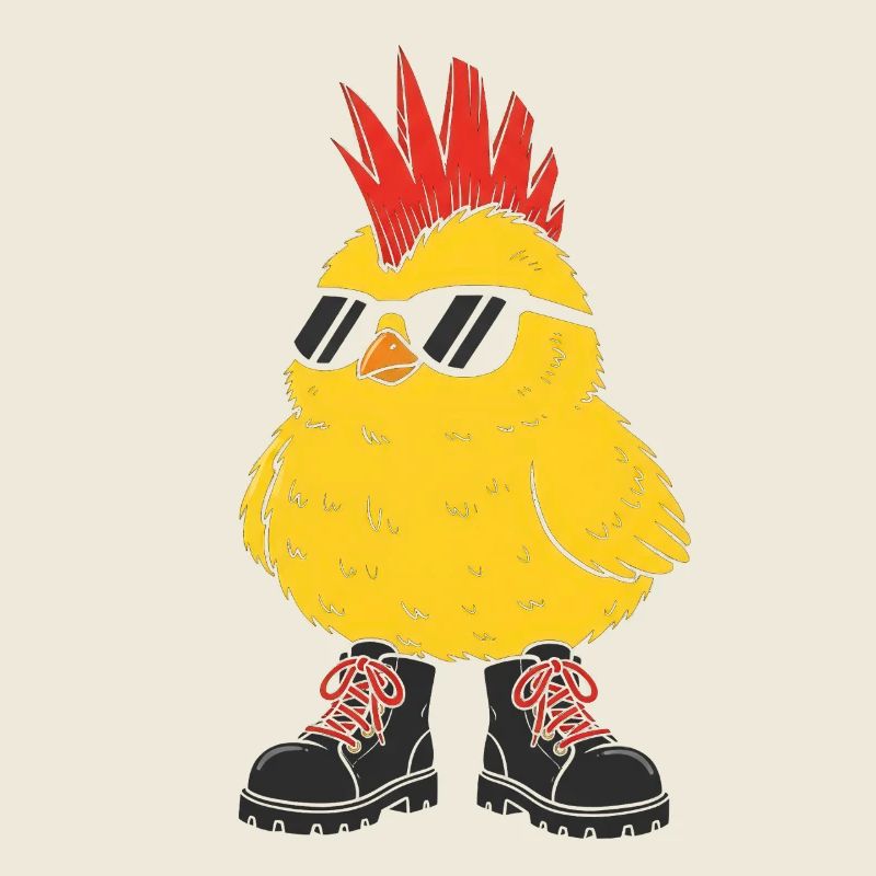 Fille punk avec des lunettes de soleil