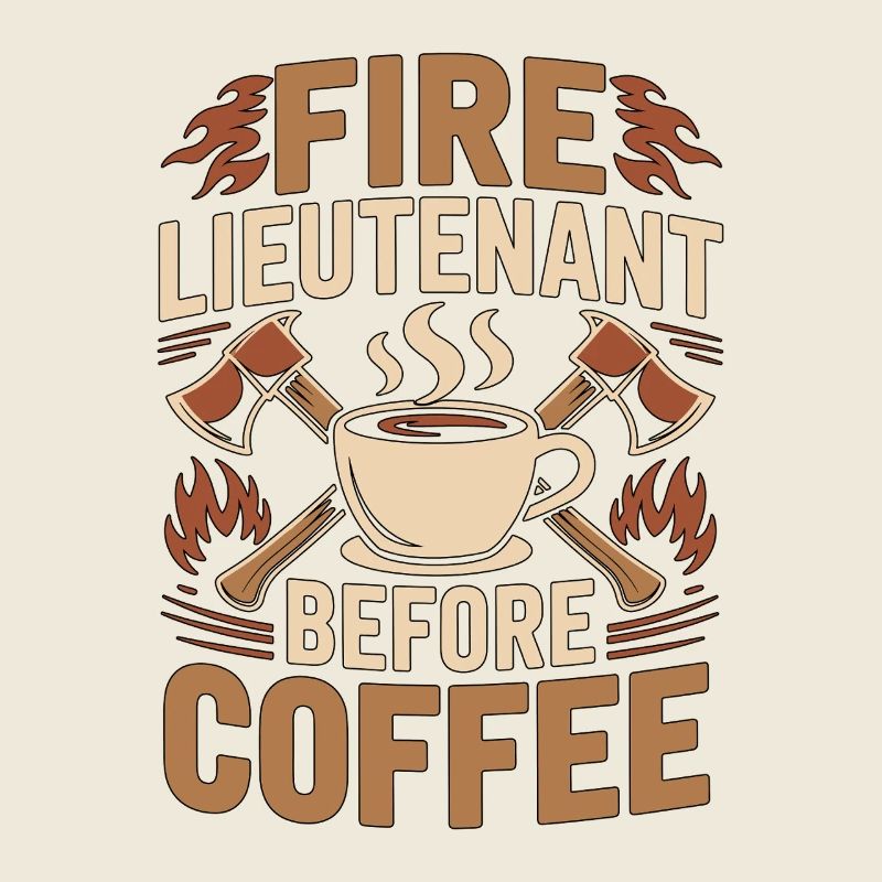 Fire Lieutenant Before Rescue Team Coffee Lover