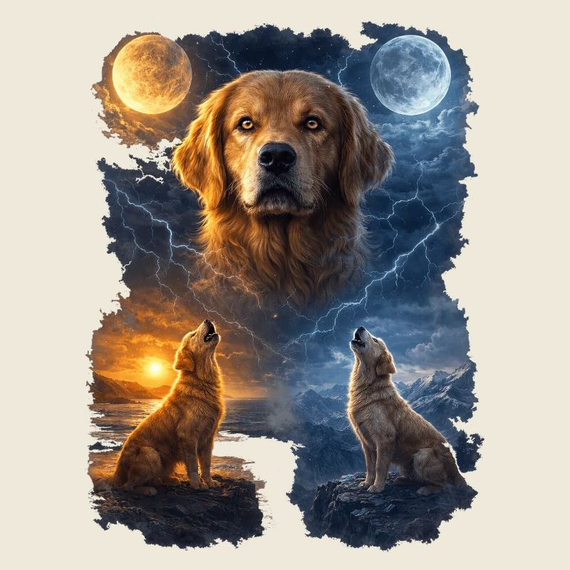 Golden Retriever Two Moons