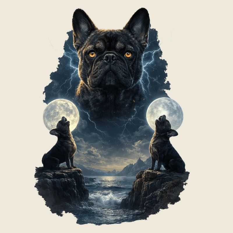 Frenchie Bouledogue Français Deux Lunes
