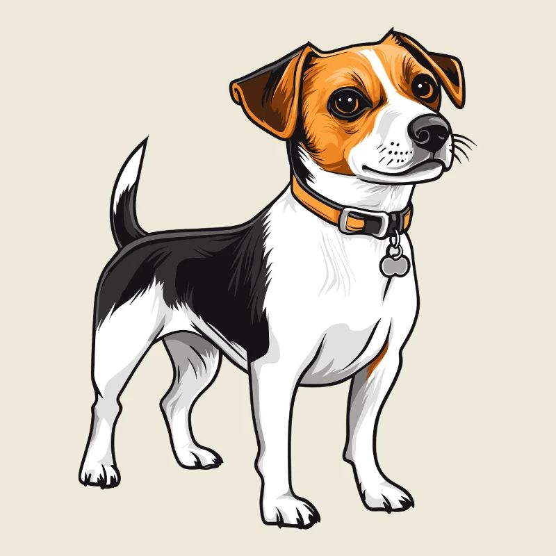 Jack Russel Hund mit Halsband