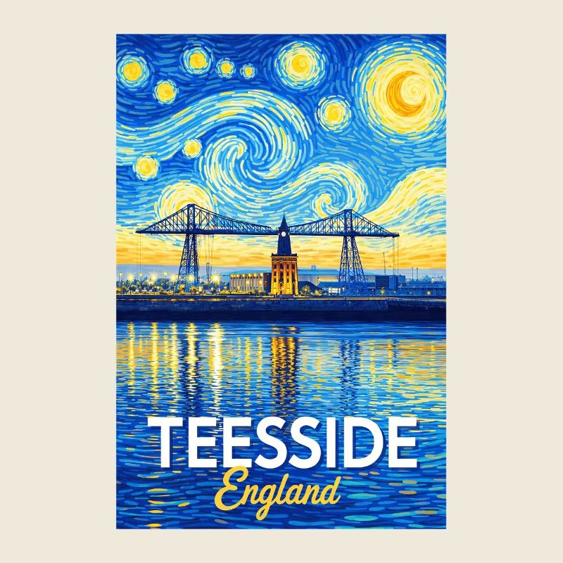 Teesside Neon-Brücke England