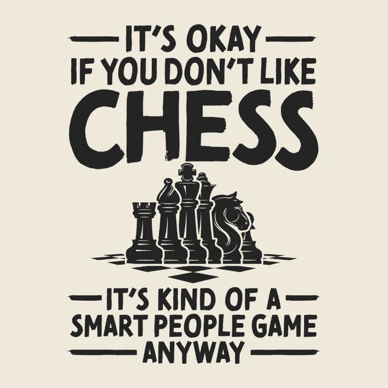 Schach Smart People Game Strategie Chess Spruch