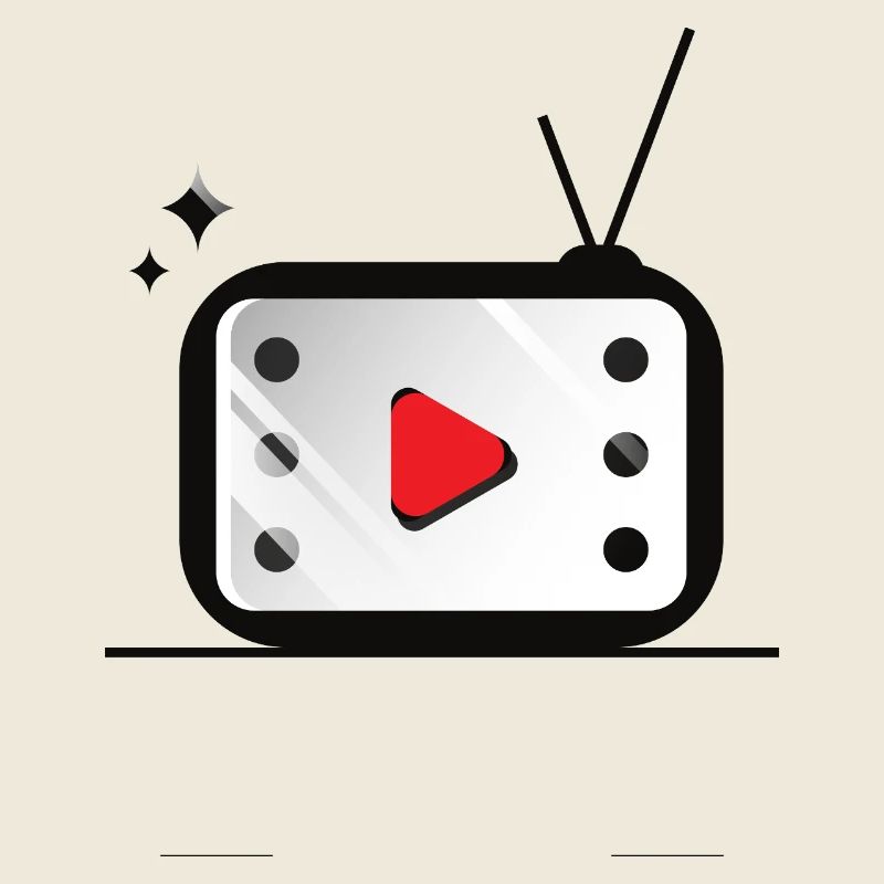 Motif de bouton de lecture rétro TV