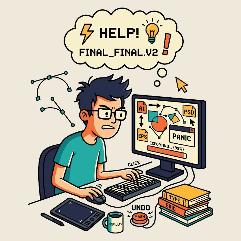 Graphic Designer Chaos Export Panic