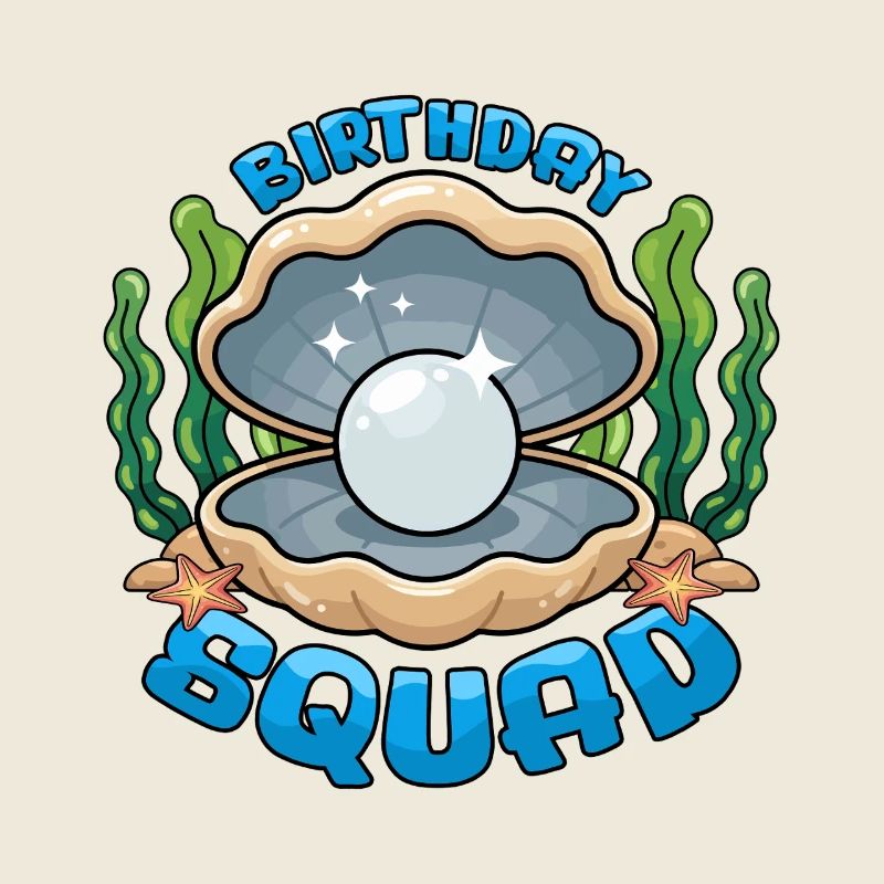 Birthday Squad Beach Summer Cruise Shell