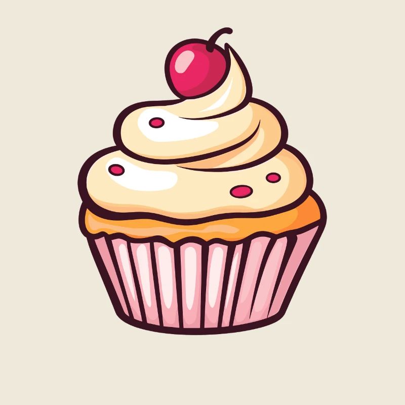 Pastell Cupcake Kirschkuss
