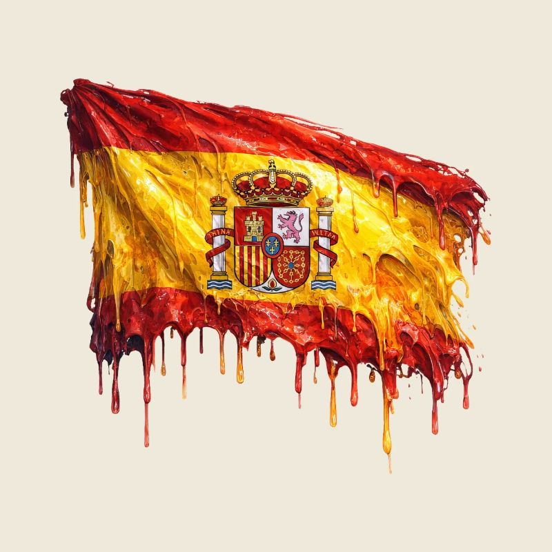 Tröpfelnde Spanienflagge Kunst