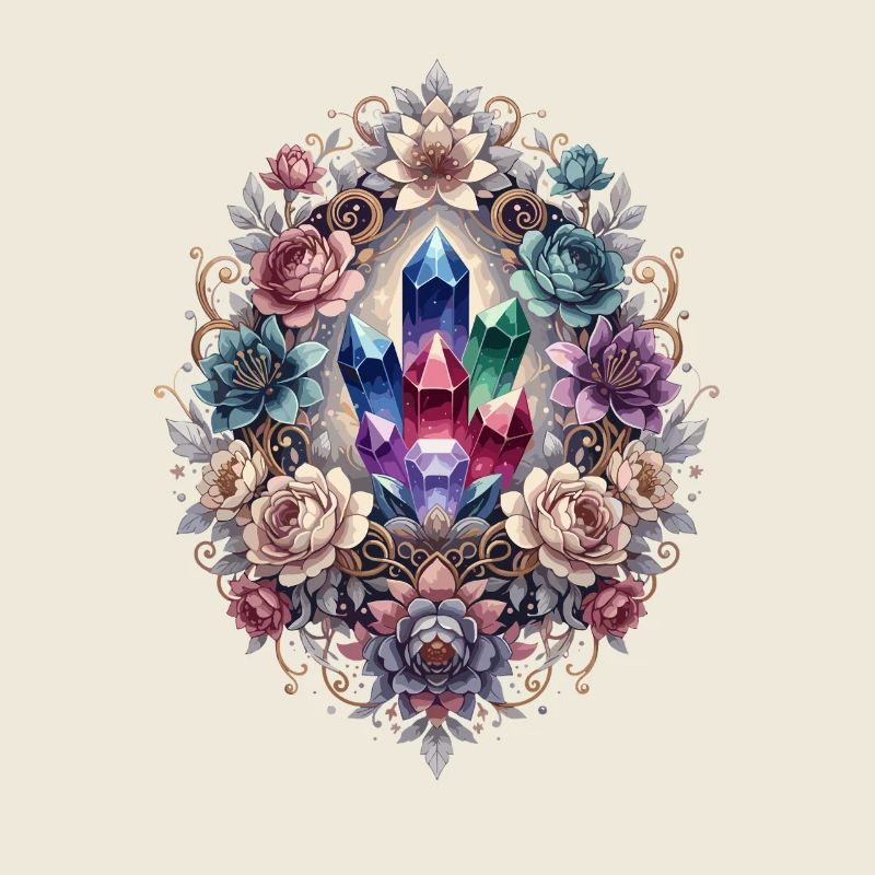 Kristallblumen Prisma Ring