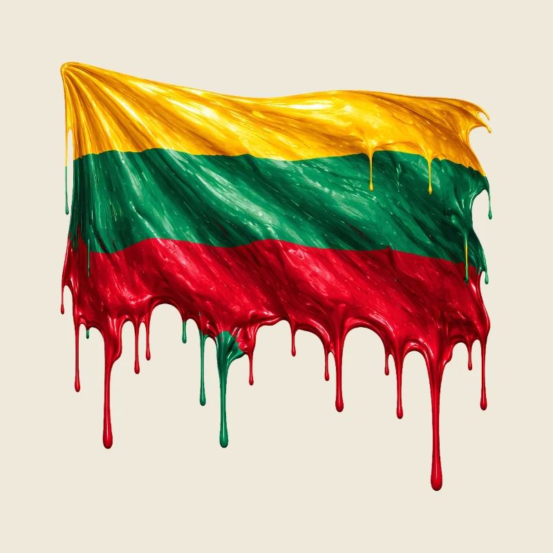 Litauische Flagge bunte Farbe