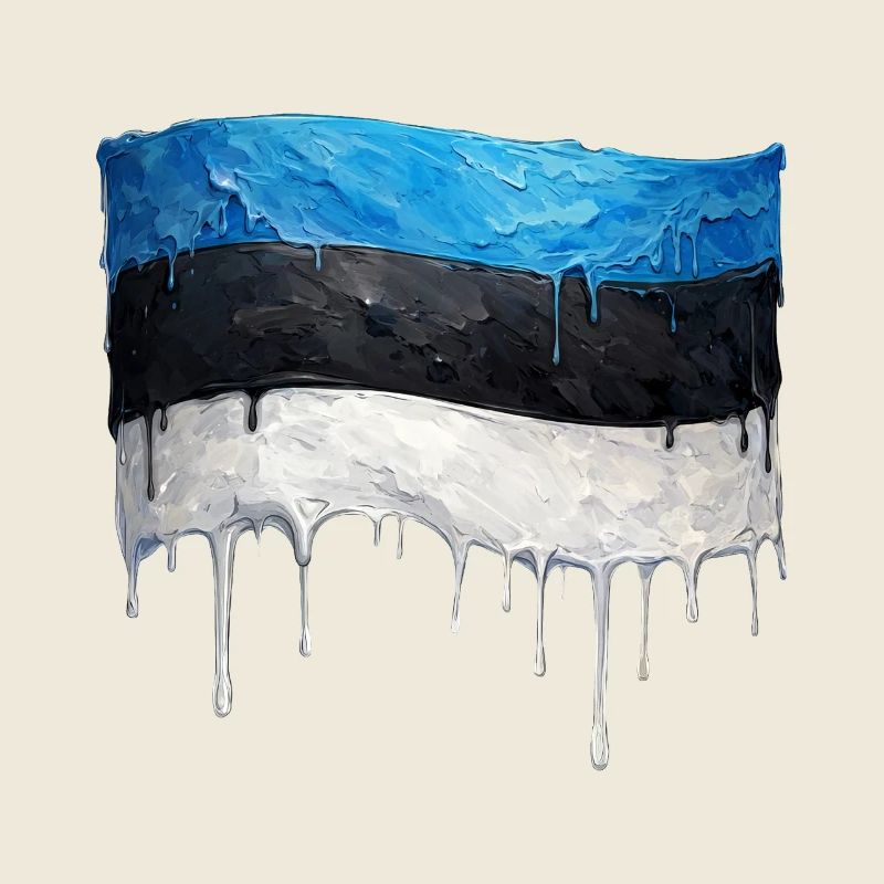 Estnische Flagge bunte Farbe