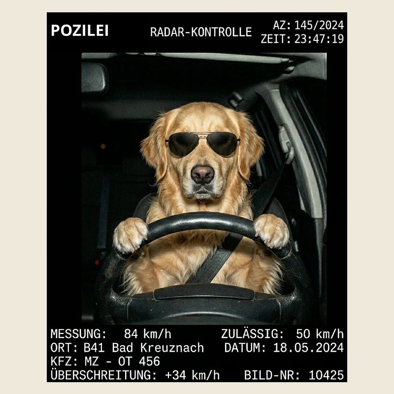 Hund Radar Kontrolle Blitzer