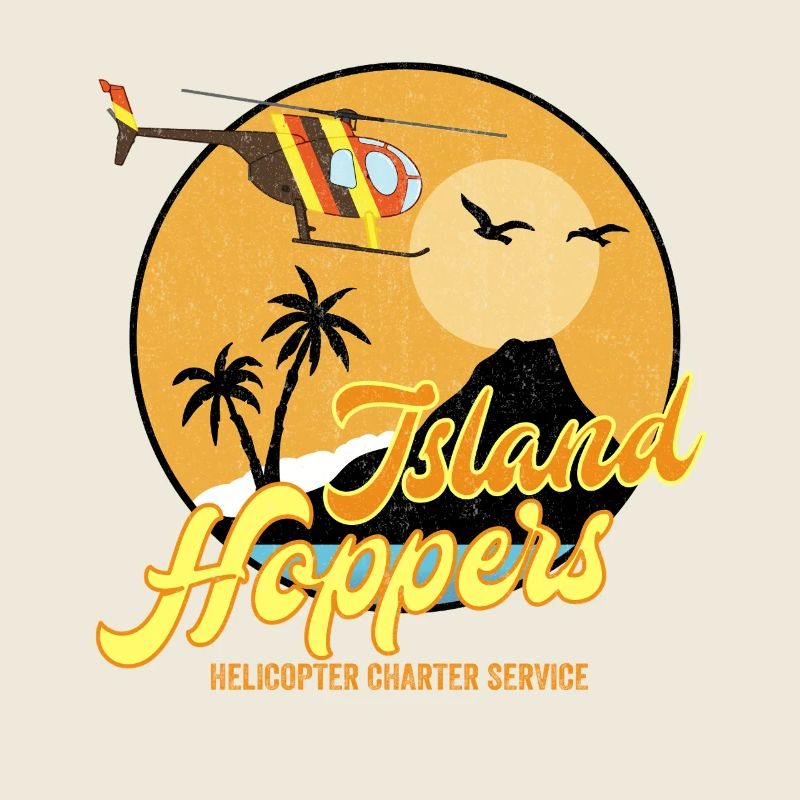 Island Sky Charter - Vintage 80s Helicopter