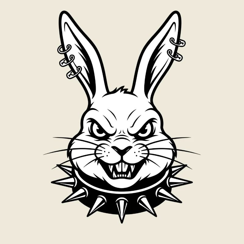 Heavy Metal Easter Bunny Rocker Easter Hardcore Bunny