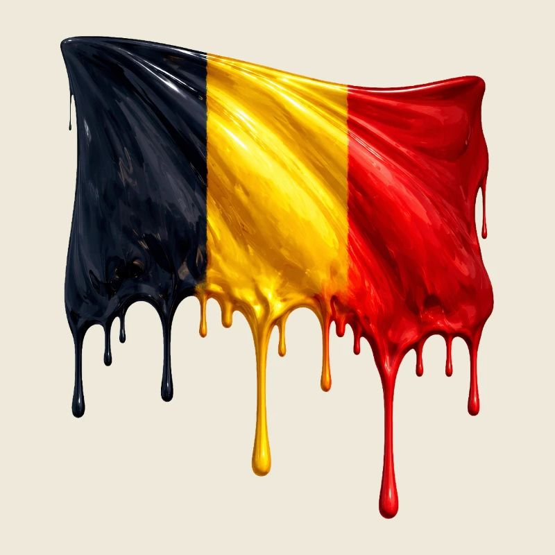 Drapeau belge aux couleurs vives