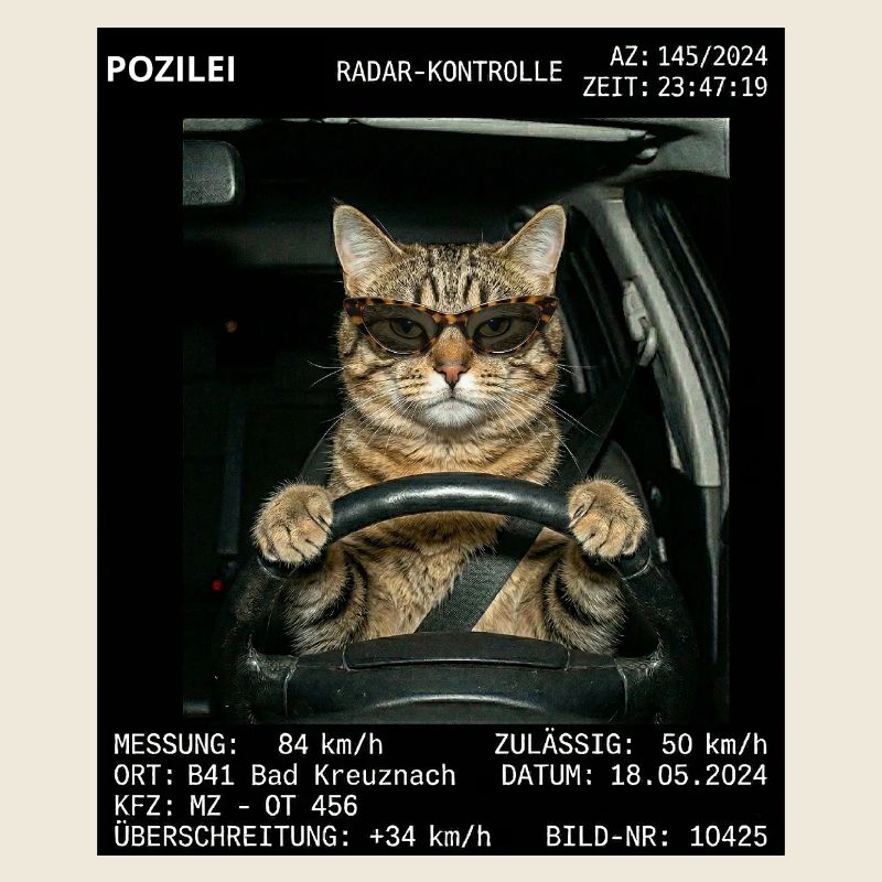 Katze Geblitzt