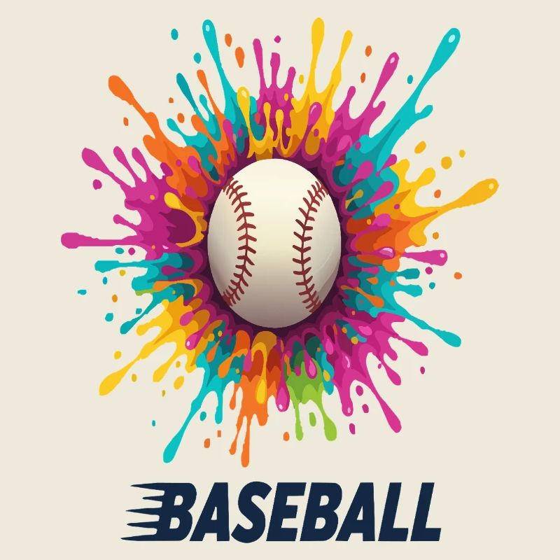 Vivid Baseball Splash Burst